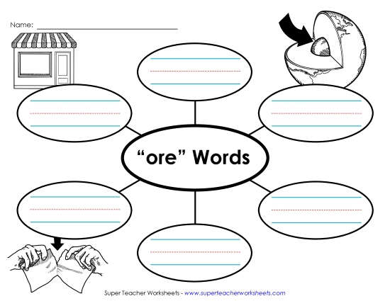 Worksheets - Word Web (-ore)