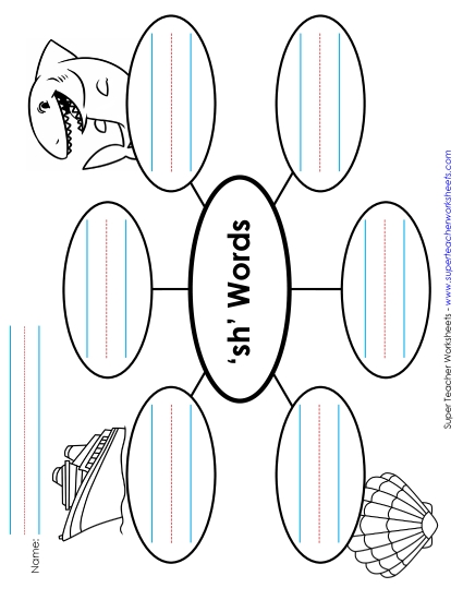 Worksheets - Word Web (SH Words)