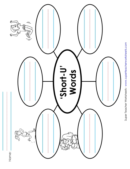 Worksheets - Word Web (Short U Words)
