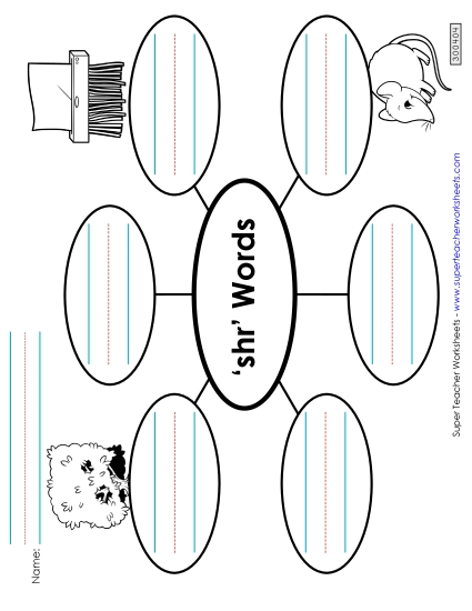 Worksheets - Word Web (Shr- Words)