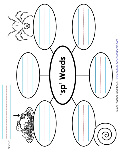 Worksheets - Word Web (Sp- Words) Worksheets - Word Web (Sp- Words)