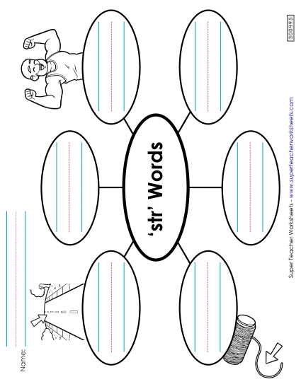 Worksheets - Word Web (Str- Words)