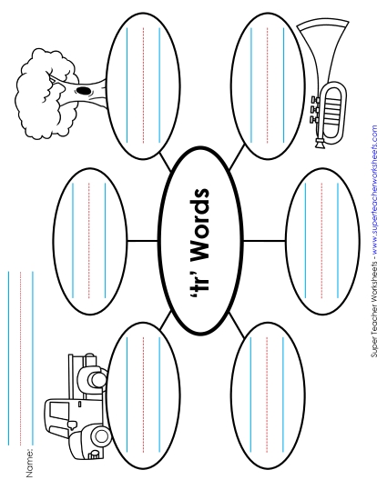 Worksheets - Word Web (Tr- Words)
