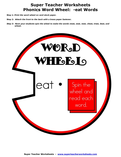 Word Wheels - Word Wheel: -eat Words