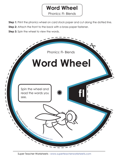 Flashcards, Sliders, and Word Wheels - Word Wheel (Fl- Blends) Flashcards, Sliders, and Word Wheels - Word Wheel (Fl- Blends)