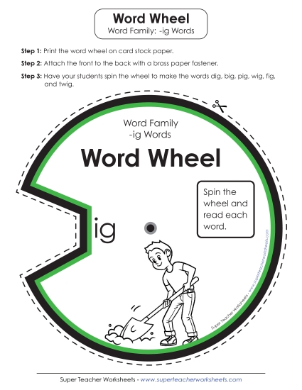 See Also: - Word Wheel (-ig Words) See Also: - Word Wheel (-ig Words)