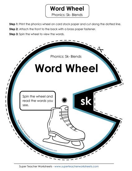 Flashcards, Slider, and Word Wheel - Word Wheel (Sk- Words) Flashcards, Slider, and Word Wheel - Word Wheel (Sk- Words)