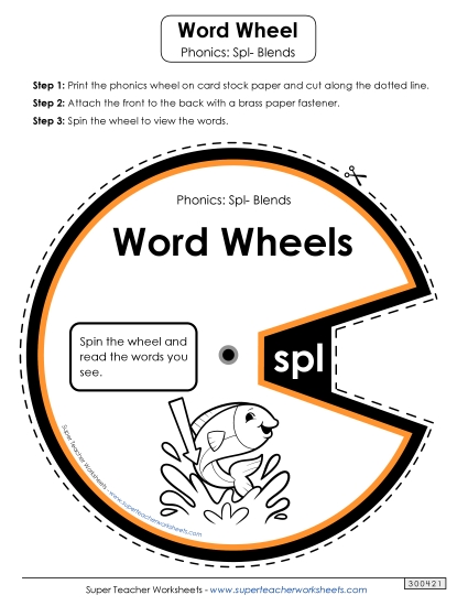 Flashcards, Sliders, and Word Wheels - Word Wheel (Spl- Words)