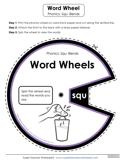 Flashcards, Sliders, and Word Wheels - Word Wheel (Squ- Words) Flashcards, Sliders, and Word Wheels - Word Wheel (Squ- Words)