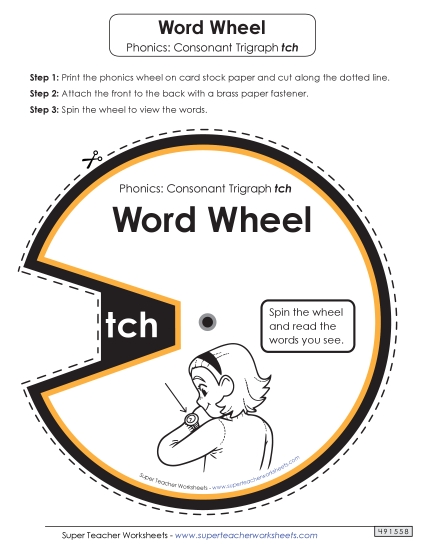 Flashcards, Sliders, and Word Wheels - Word Wheel (-tch Words) Flashcards, Sliders, and Word Wheels - Word Wheel (-tch Words)