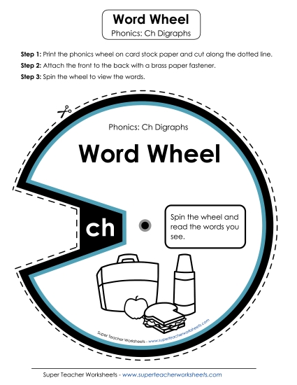 Flashcards, Sliders, and Word Wheels - Word Wheel: Words Ending with CH Flashcards, Sliders, and Word Wheels - Word Wheel: Words Ending with CH