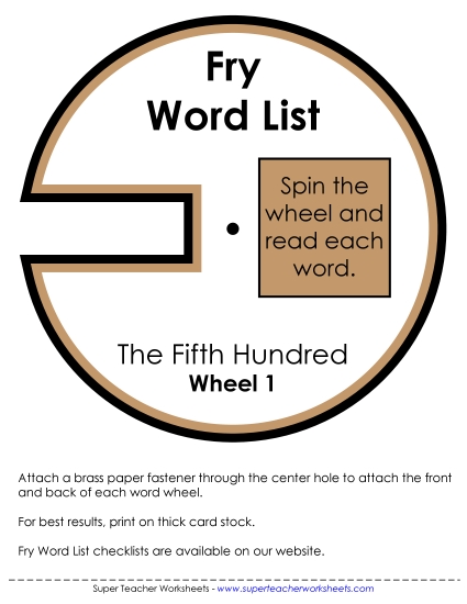 Level 5: Fifth Hundred - Word Wheels (Fifth Hundred) Level 5: Fifth Hundred - Word Wheels (Fifth Hundred)
