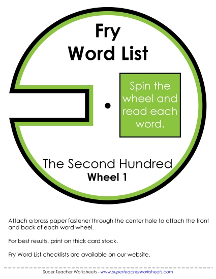 Level 2: Second Hundred - Word Wheels (Second Hundred) Level 2: Second Hundred - Word Wheels (Second Hundred)
