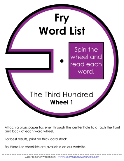 Level 3: Third Hundred - Word Wheels (Third Hundred) Level 3: Third Hundred - Word Wheels (Third Hundred)