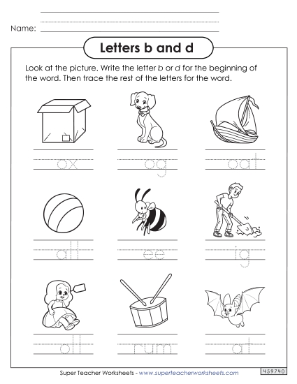 Letters b and d - Words with b and d Letters b and d - Words with b and d