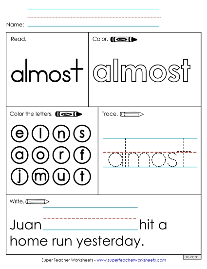 Worksheet 1: Almost Worksheet 1: Almost