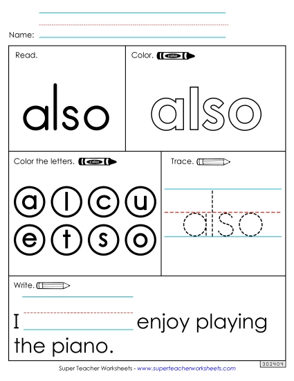Worksheet 1: Also Worksheet 1: Also