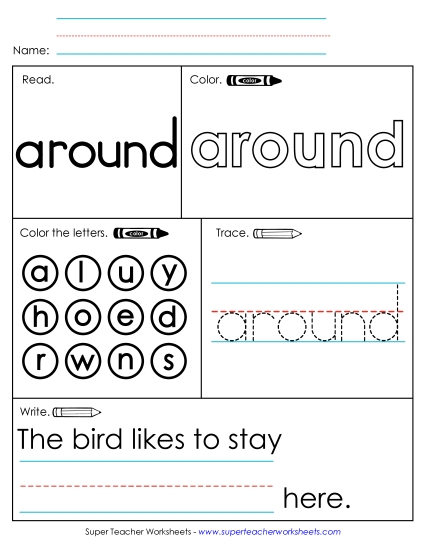 Worksheet 1: Around Worksheet 1: Around