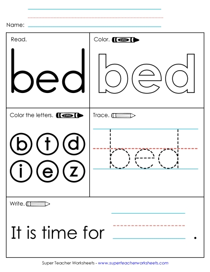 Worksheet 1: Bed Worksheet 1: Bed