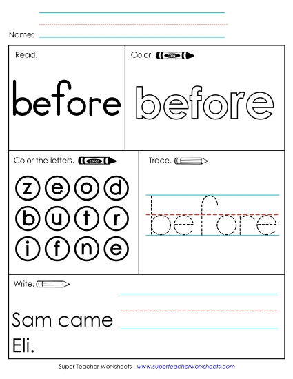 Worksheet 1: Before Worksheet 1: Before