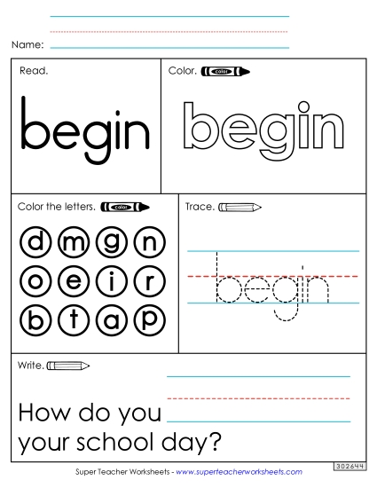 Worksheet 1: Begin Worksheet 1: Begin
