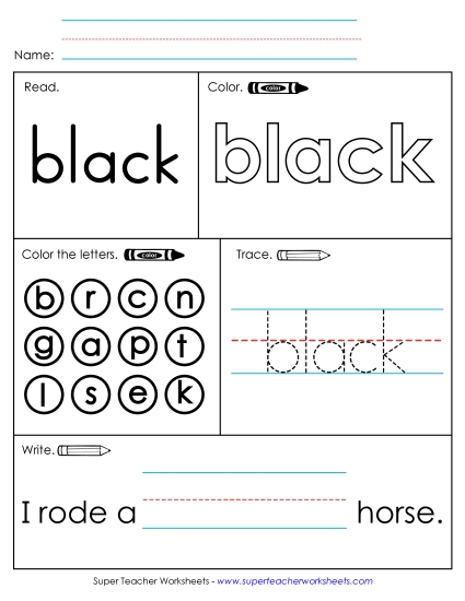 Worksheet 1: Black Worksheet 1: Black