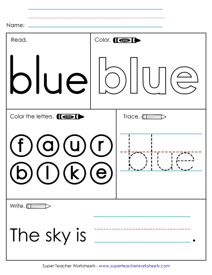 Worksheet 1: Blue