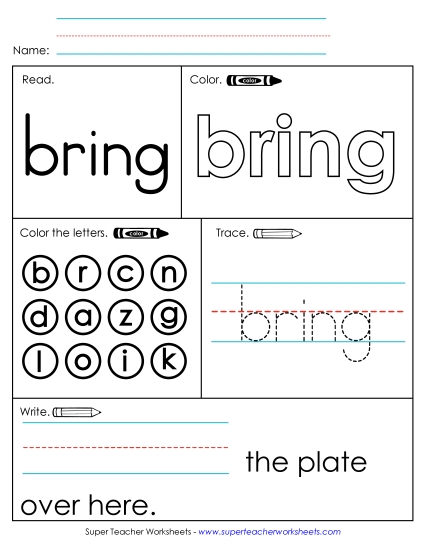 Worksheet 1: Bring Worksheet 1: Bring