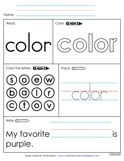 Worksheet 1: Color Worksheet 1: Color