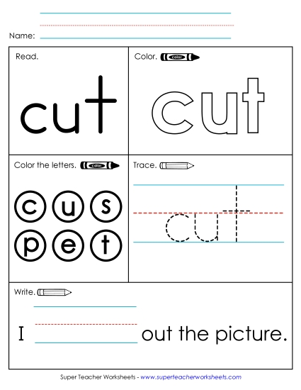 Worksheet 1: Cut Worksheet 1: Cut