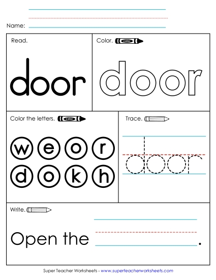 Worksheet 1: Door