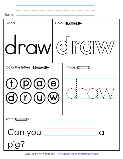 Worksheet 1: Draw Worksheet 1: Draw
