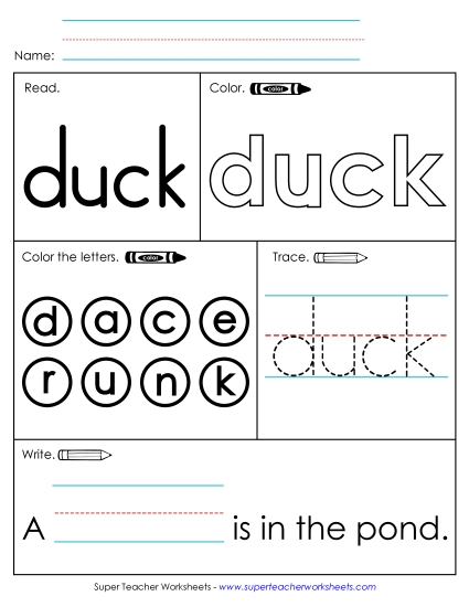 Worksheet 1: Duck