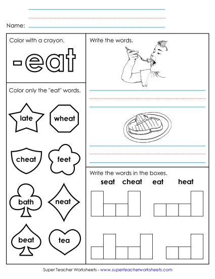 Worksheets - Worksheet 1 (-eat Words)