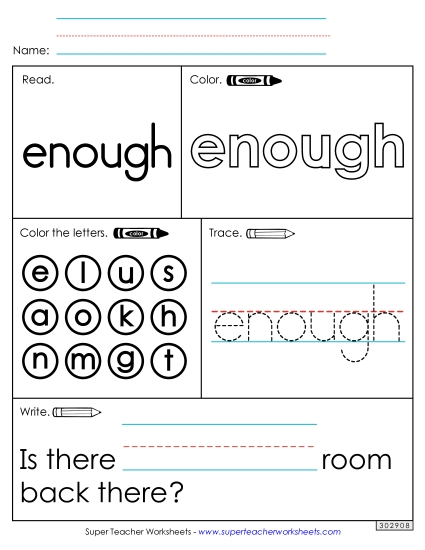 Worksheet 1: Enough Worksheet 1: Enough