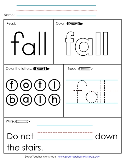 Worksheet 1: Fall Worksheet 1: Fall