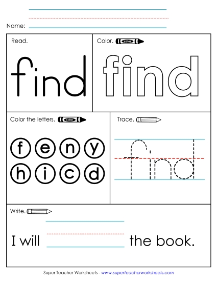 Worksheet 1: Find Worksheet 1: Find