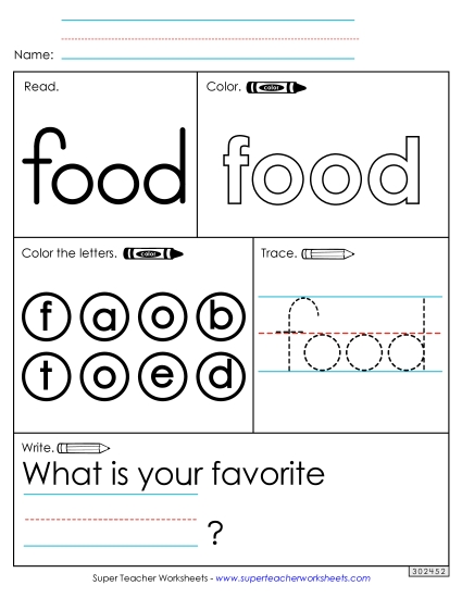 Worksheet 1: Food Worksheet 1: Food