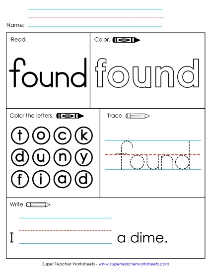 Worksheet 1: Found Worksheet 1: Found
