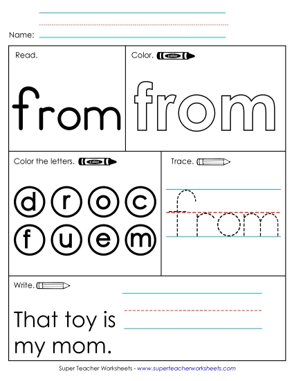 Worksheet 1: From Worksheet 1: From
