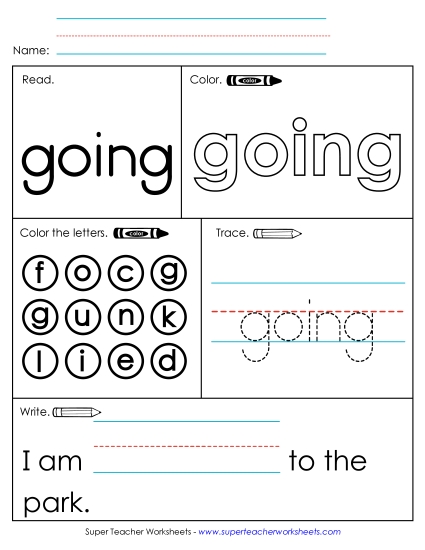 Worksheet 1: Going Worksheet 1: Going