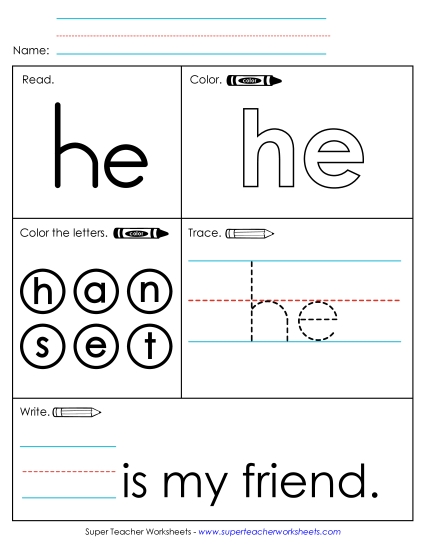 Worksheet 1: He Worksheet 1: He