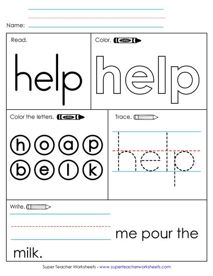 Worksheet 1: Help Worksheet 1: Help