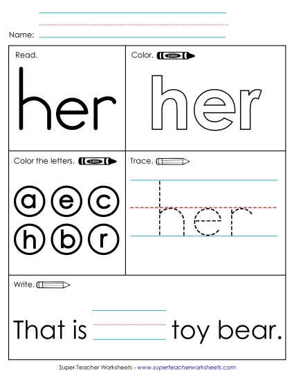 Worksheet 1: Her Worksheet 1: Her