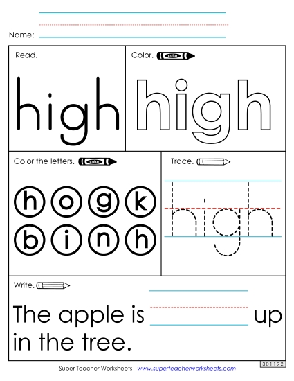 Worksheet 1: High Worksheet 1: High