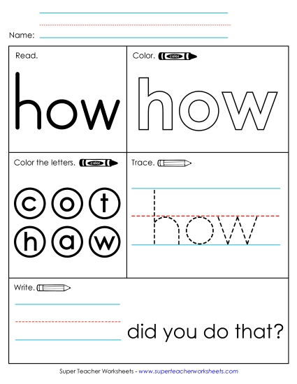 Worksheet 1: How Worksheet 1: How