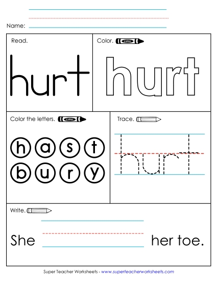 Worksheet 1: Hurt Worksheet 1: Hurt