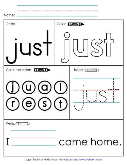 Worksheet 1: Just Worksheet 1: Just