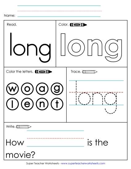 Worksheet 1: Long Worksheet 1: Long