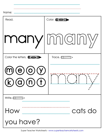 Worksheet 1: Many Worksheet 1: Many